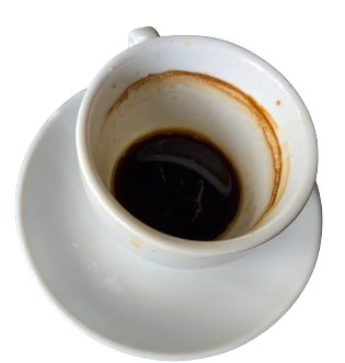 coffee mug with two cookies